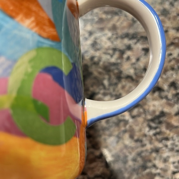 Anthropologie Multi-color Ceramic Monogram C Coffee Mug | 18 oz. - Picture 8 of 9